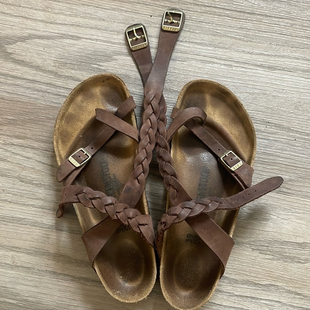 Birkenstock Yara braided lace up sandles